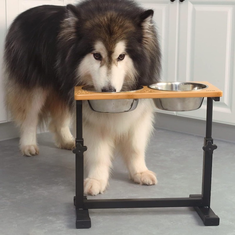 Wooden Raised Dog Bowl Adjusta - Pet Supplies Pet Shop 评论和价格