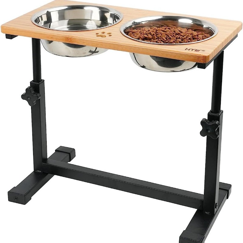 Wooden Raised Dog Bowl Adjusta - Pet Supplies Pet Shop 评论和价格
